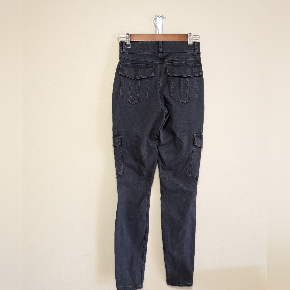 SPANX Stretch Cargo Pants black Utility Slim Leg Women’s Small - Picture 4 of 7